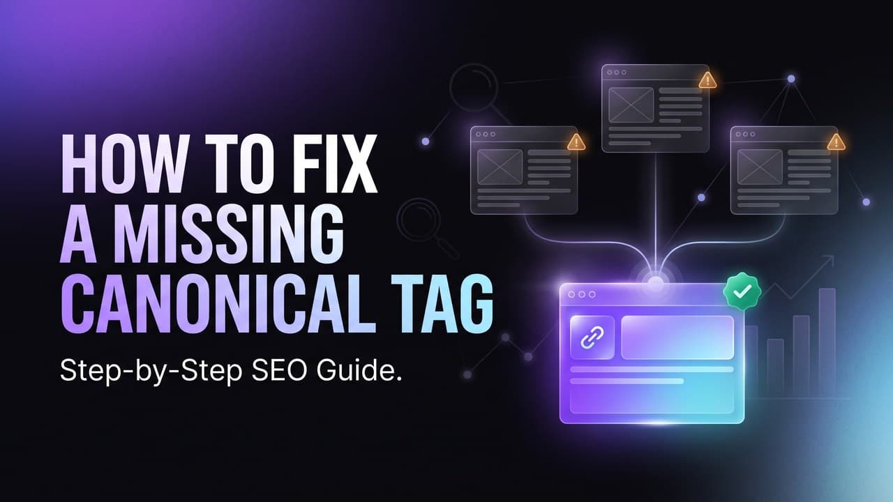 How to Fix a Missing Canonical Tag — Step-by-Step SEO Guide