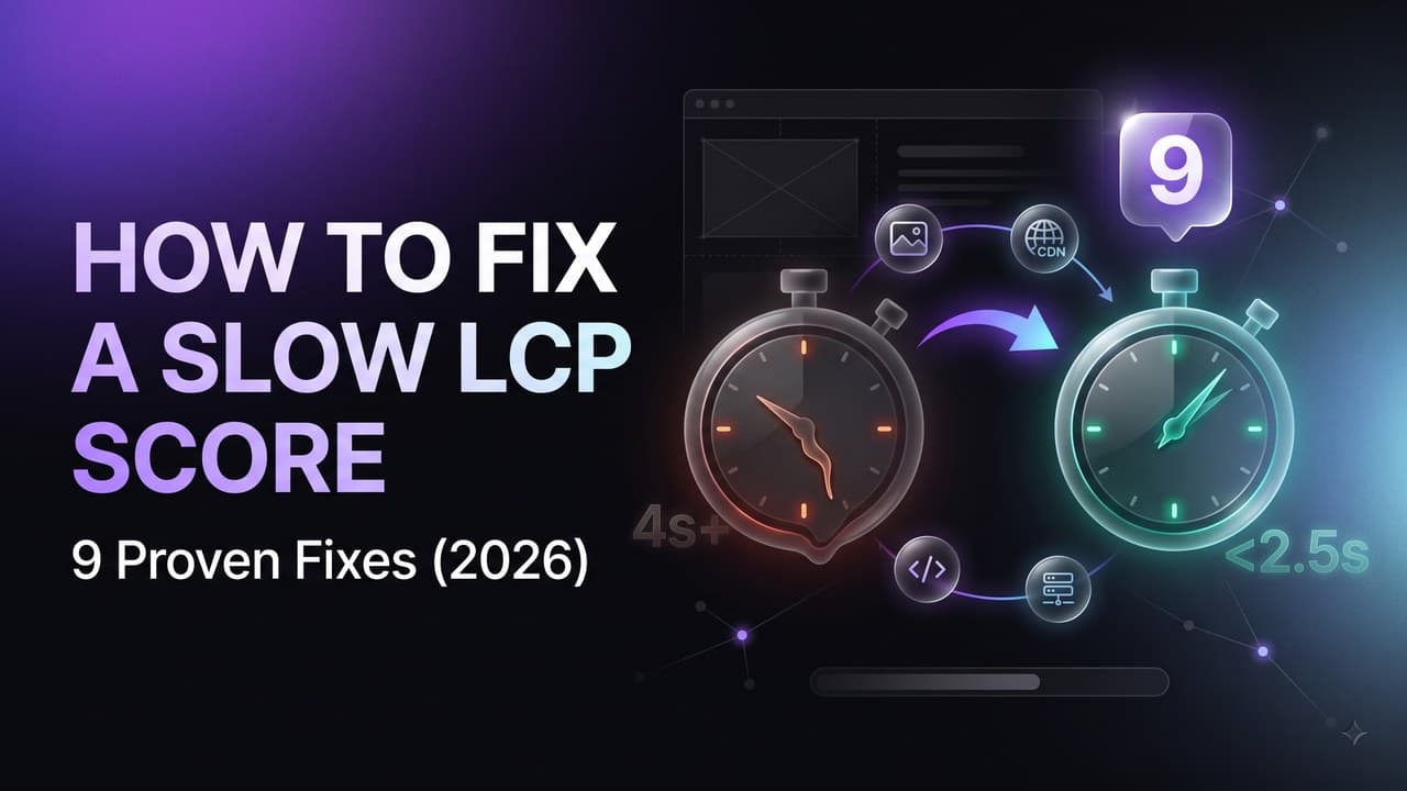 How to Fix a Slow LCP Score — 9 Proven Fixes (2026)