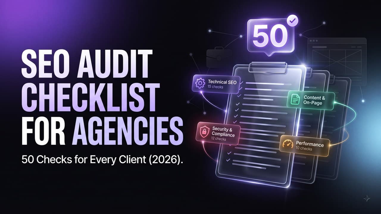 SEO Audit Checklist for Agencies: 50 Checks for Every Client (2026)