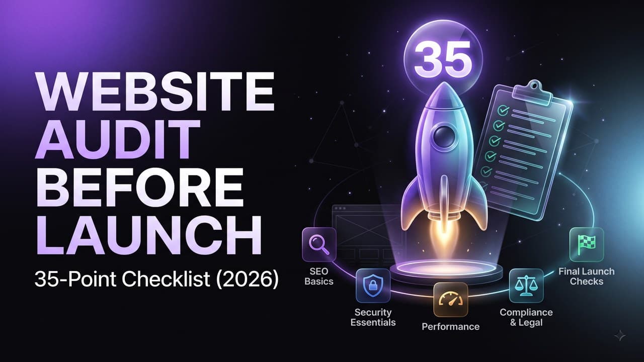 Website Audit Before Launch — 35-Point Checklist (2026)